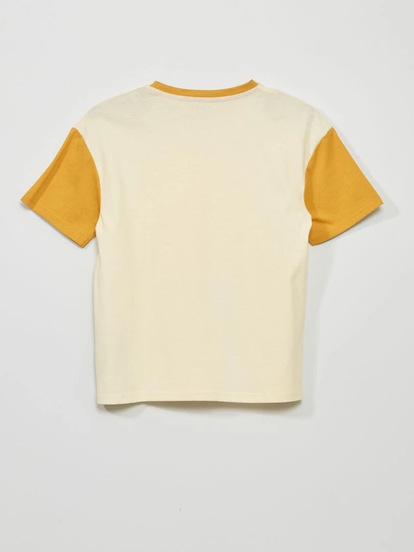 T shirt à manches courtes avec imprimé   Ecru/jaune