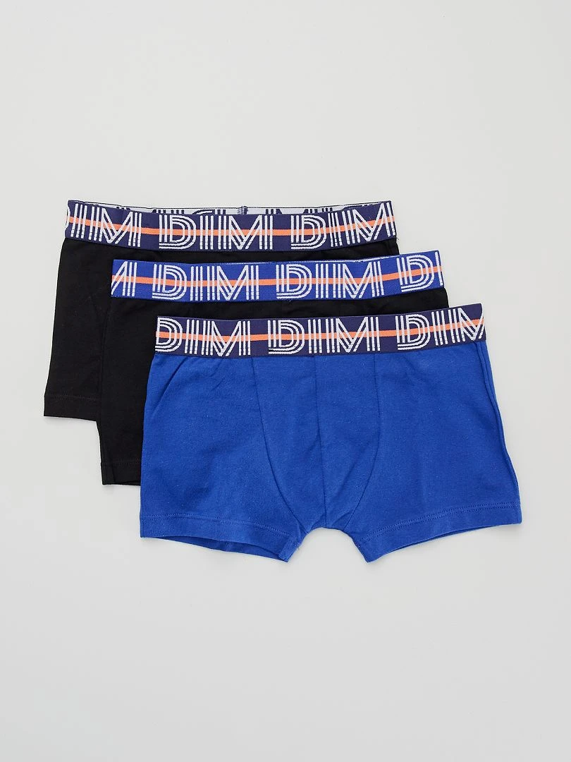 Lot de 3 boxers 'DIM' bleu/noir