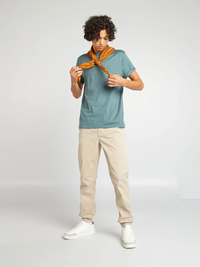 Pantalon esprit 'jogger' beige