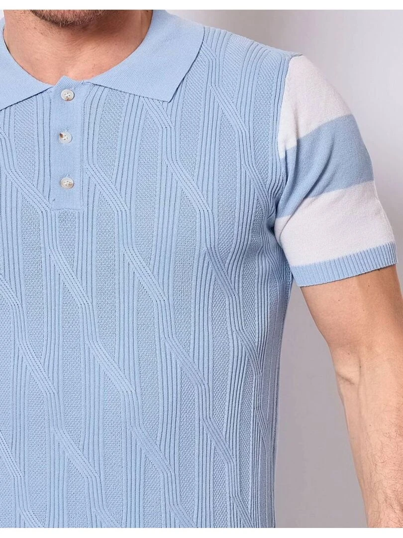 Polo manches courtes Kebello   Bleu ciel