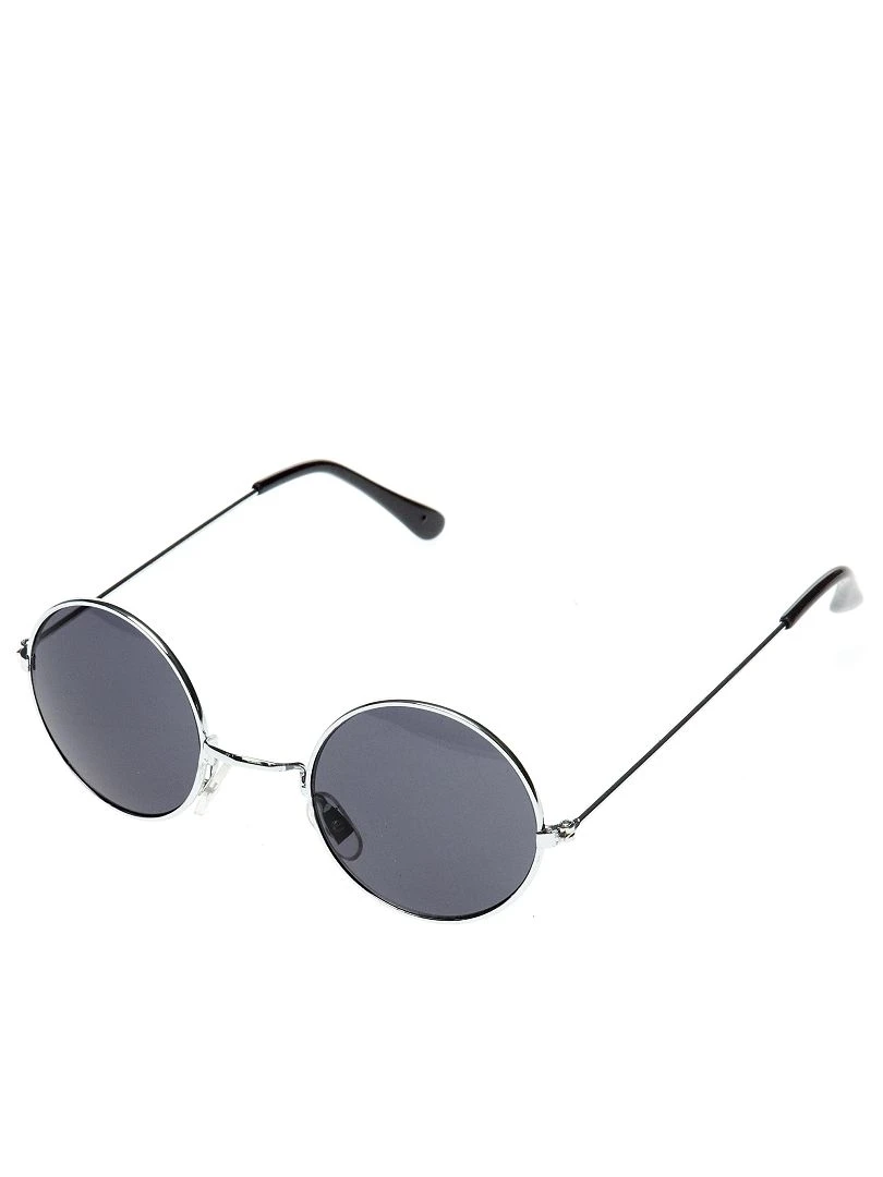 Lunettes rondes déguisement hippie noir
