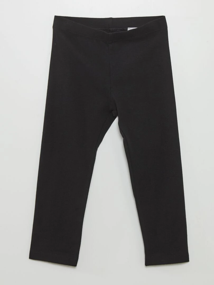 Legging stretch à coupe 3/4 sous genou noir