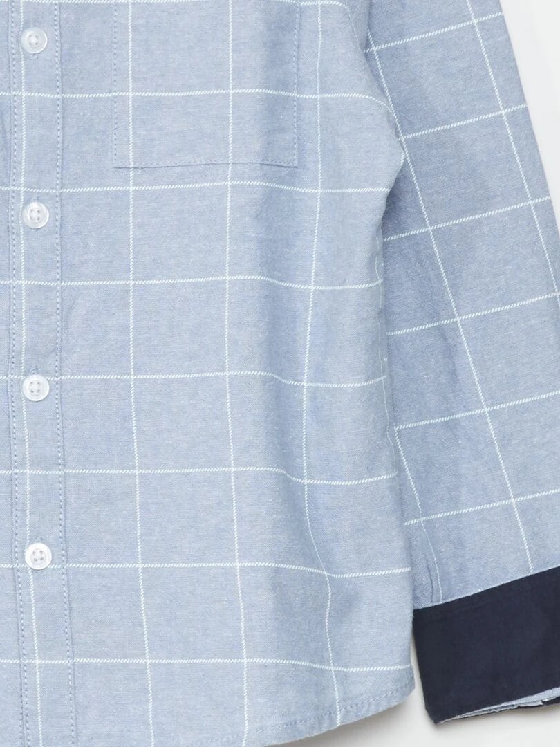 Chemise en coton chambray   BLUE_KRO