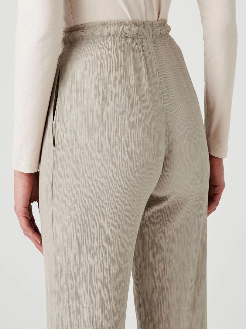 Pantalon fluide crépon    Damart   Marron