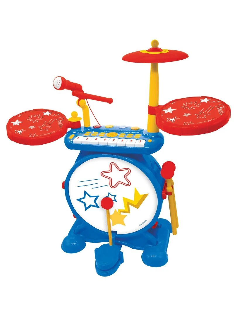 Batterie Lumineuse Complète Avec Clavier  Cymbales Et Tabouret   N/A