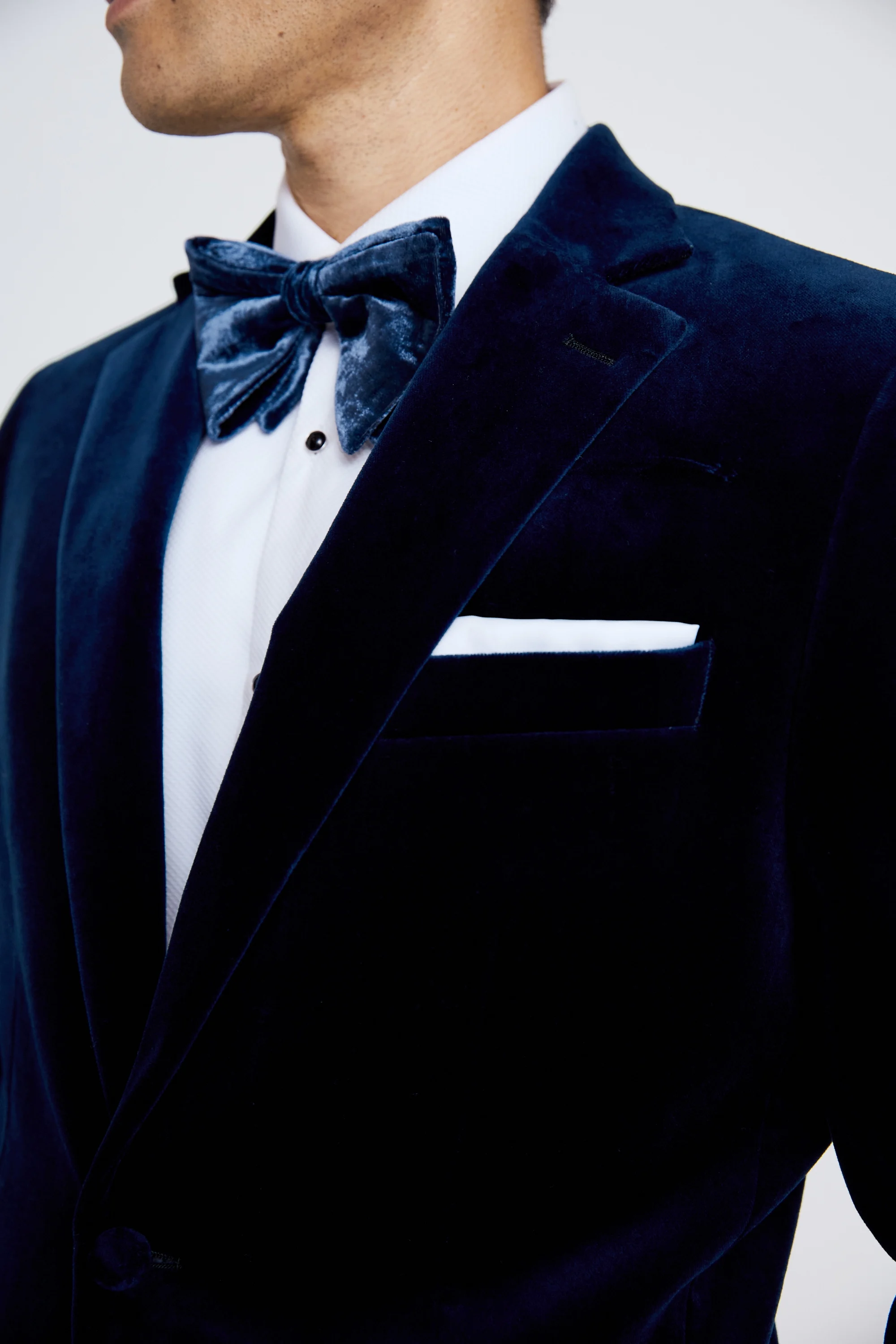 Regular Fit Blue Velvet Jacket   Buy Online at Moss