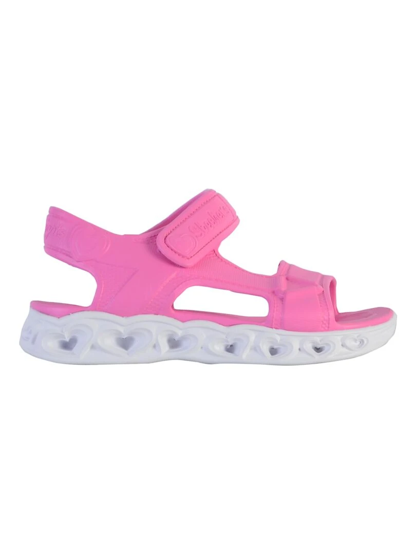 Sandales à scratch Lumineuses Skechers Enfant Rose