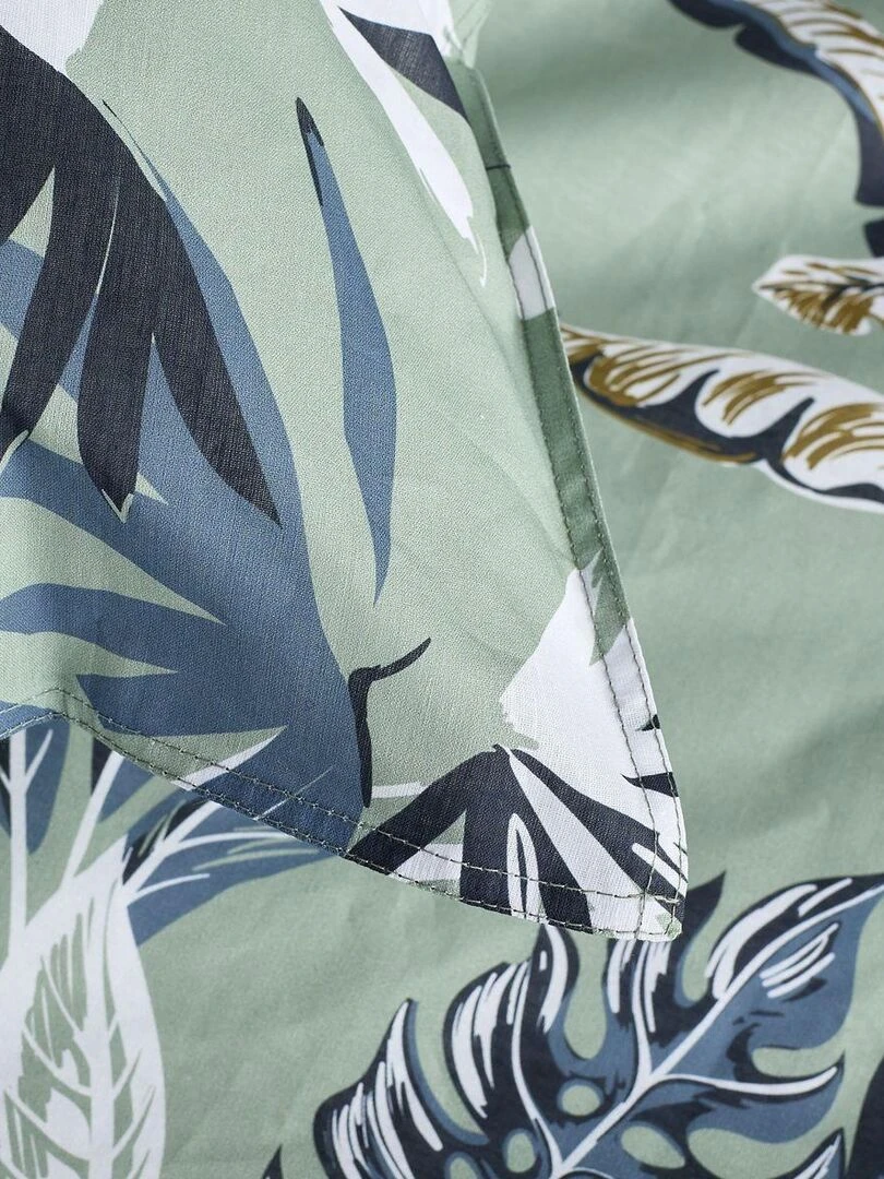 Parure de lit imprimé Floral Coton SUNSHINE LOGAN Vert
