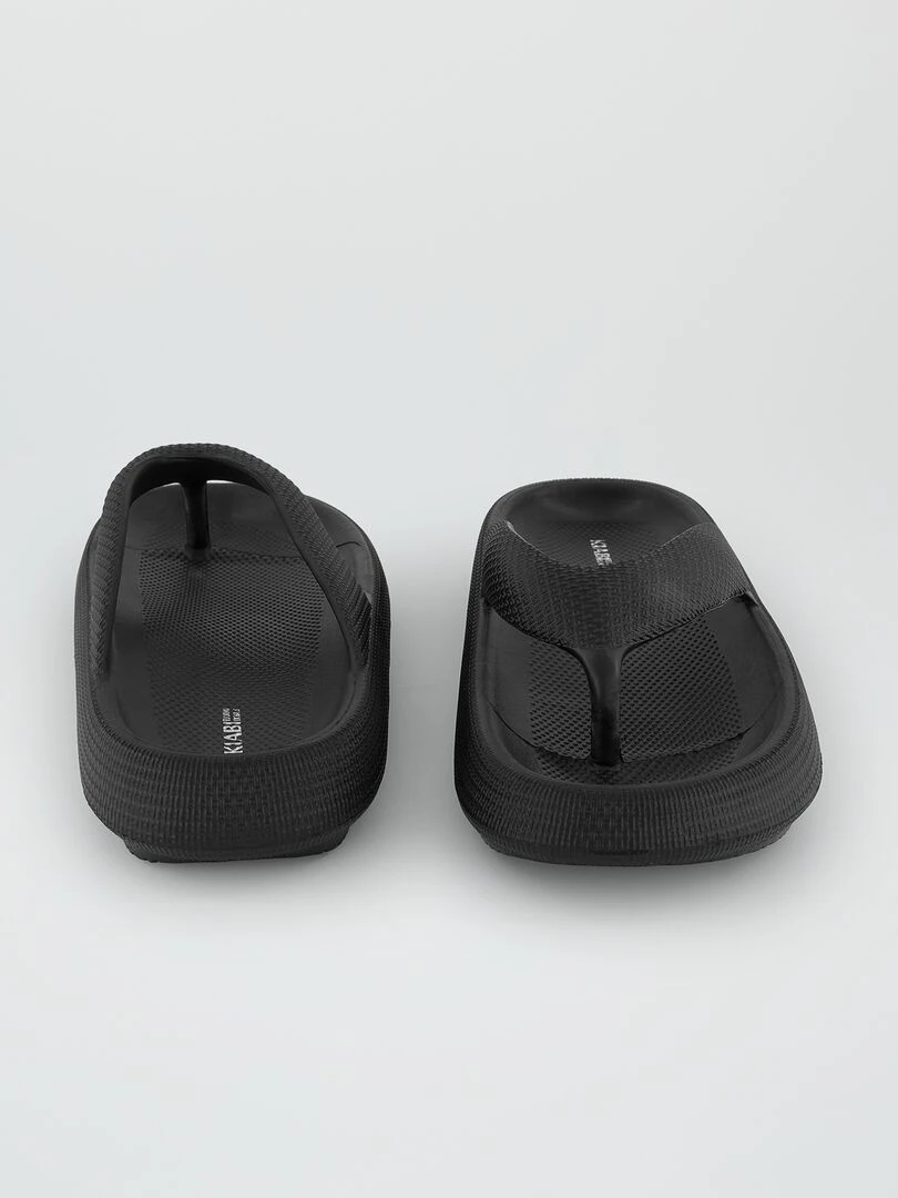 Tongs à semelles épaisses   Noir