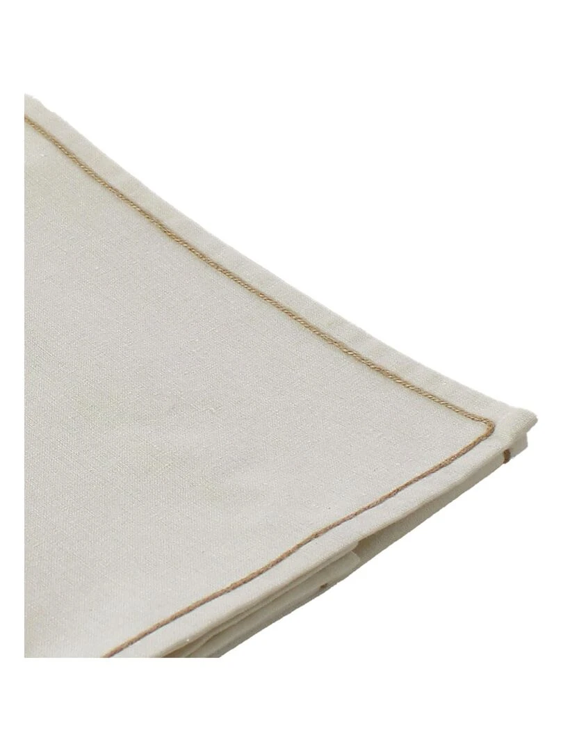 Chemin de table avec feston en jute Ecru
