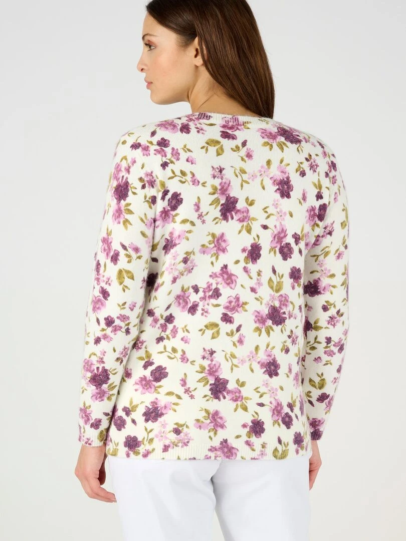 Pull imprimé floral   Damart   Violet