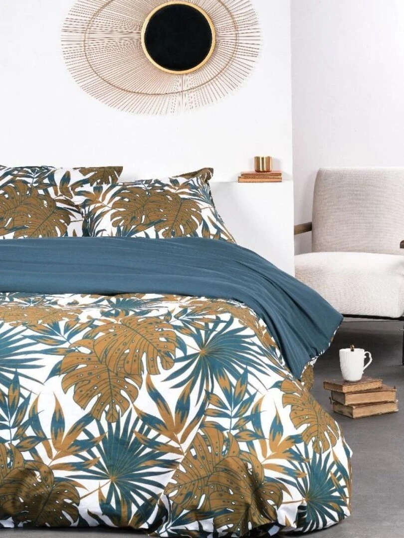 Housse de couette Sunshine 11.17 + taie(s) 100% coton 57 fils Marron