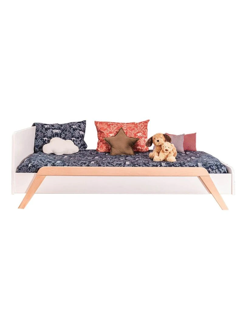 Pack lit avec matelas Pixia   AKITEN RETAIL   Blanc Marron
