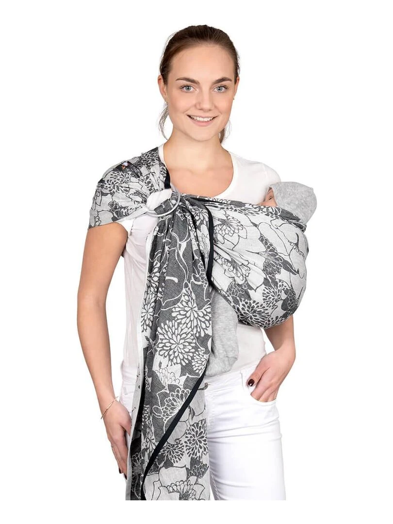 Hoppediz Écharpe de portage Ring Sling Gris clair