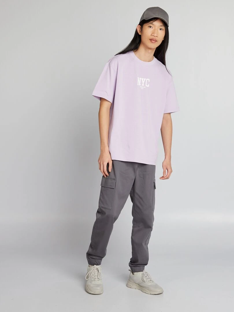Pantalon avec poches sur les côtés Gris