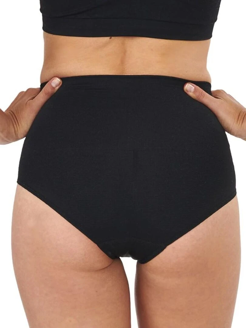 Culotte ceinture minceur en dentelle So'Slim pour femme   Noir