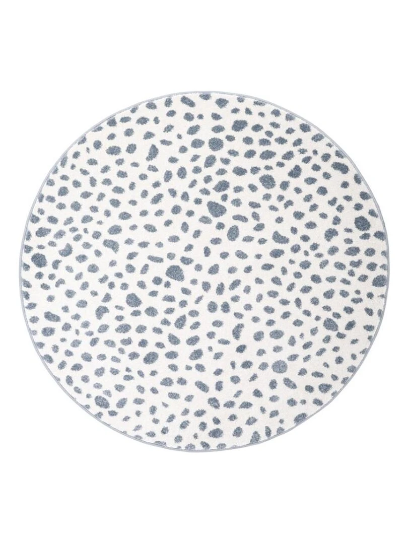Tapis Rond Léopard Maldä Blue (120 Cm) Bleu