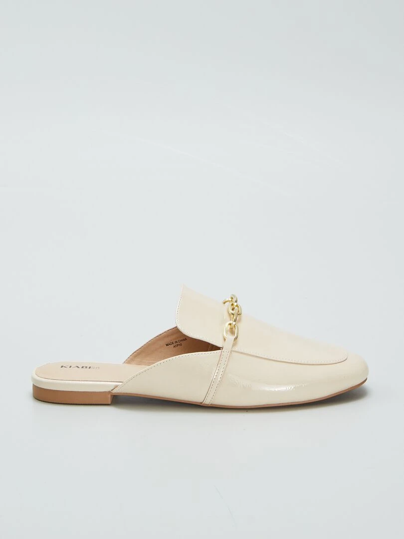 Mules mocassins Beige