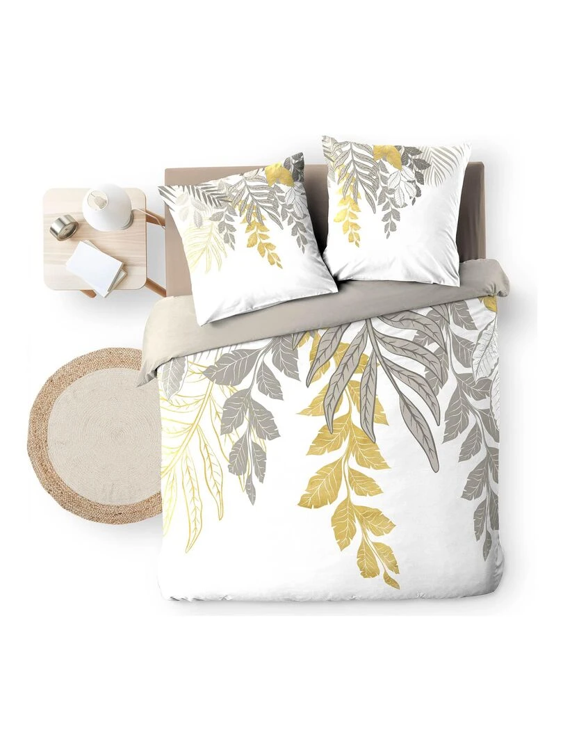 Housse couette + taies 220 x 240 cm Orlana Blanc
