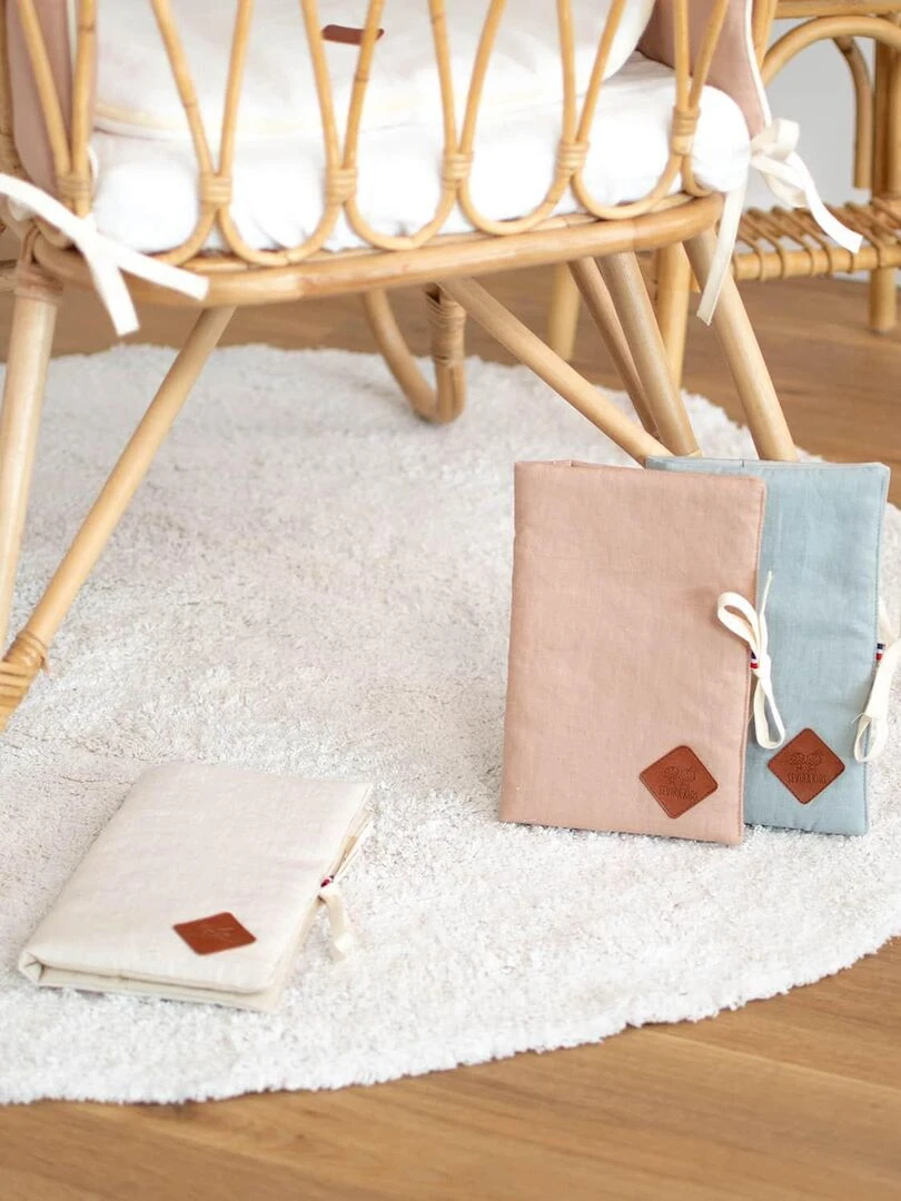 Protège carnet de santé en Lin Beige