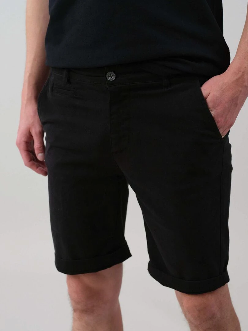 Bermuda pour homme avec poche à l'italienne 'Deeluxe'   Noir
