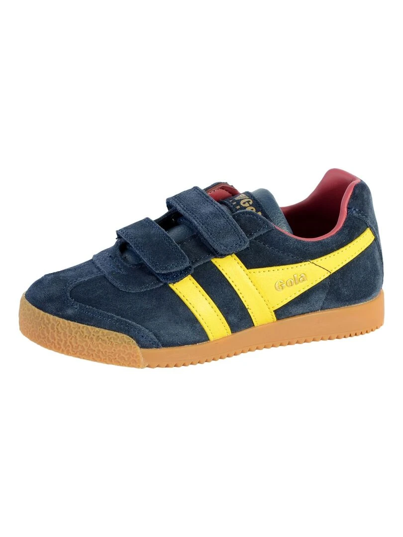 Basket Gola Enfant Harrier Velcro Bleu