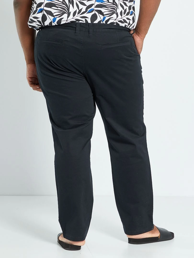 Pantalon chino droit   L30   noir