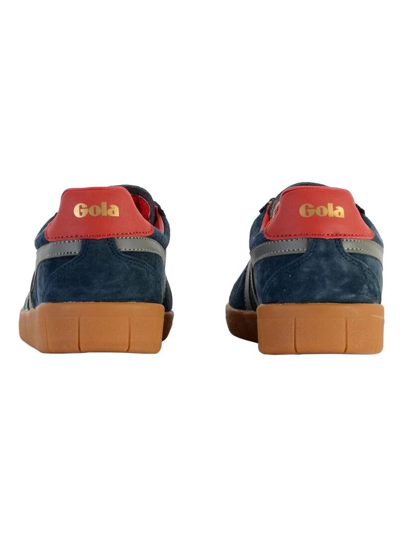 Basket Cuir Gola Hurricane Suede   Bleu