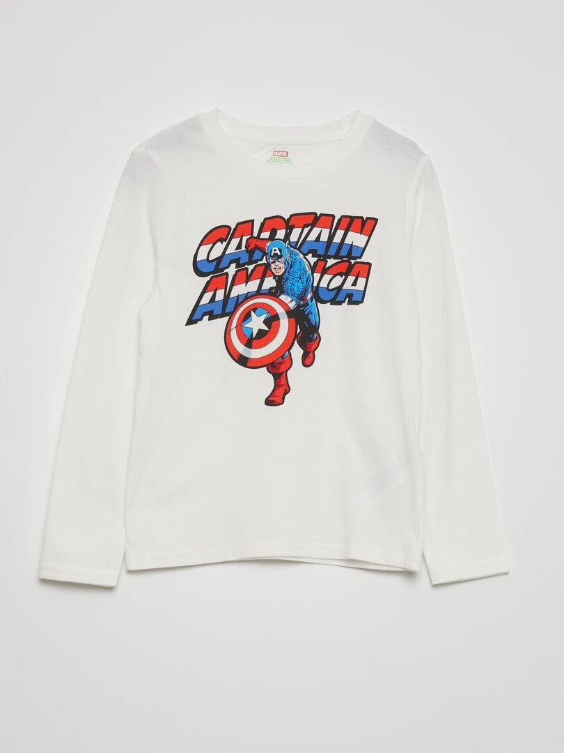 Ensemble pyjama 'Captain America' 'Marvel'   2 pièces   Blanc