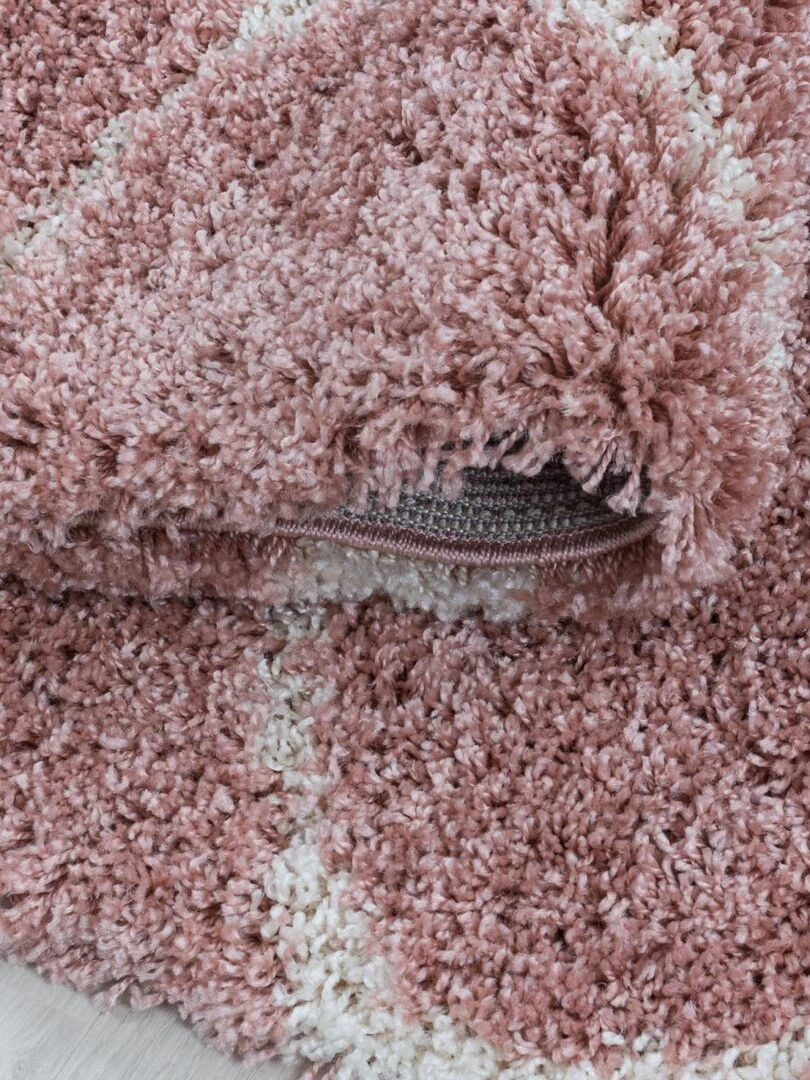 Tapis shaggy SCANDINAV A OEKO TEX®   Rose