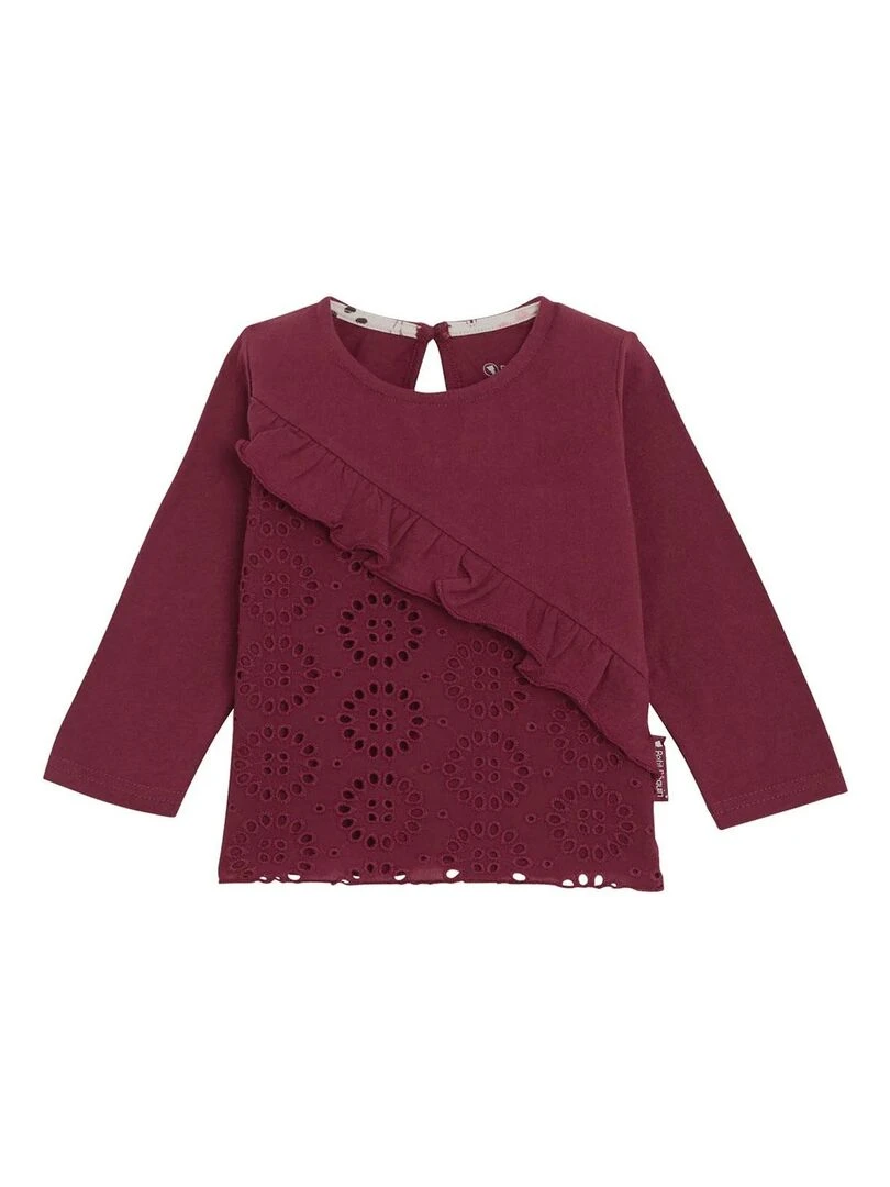 T shirt manches longues fille Himalaya Rose