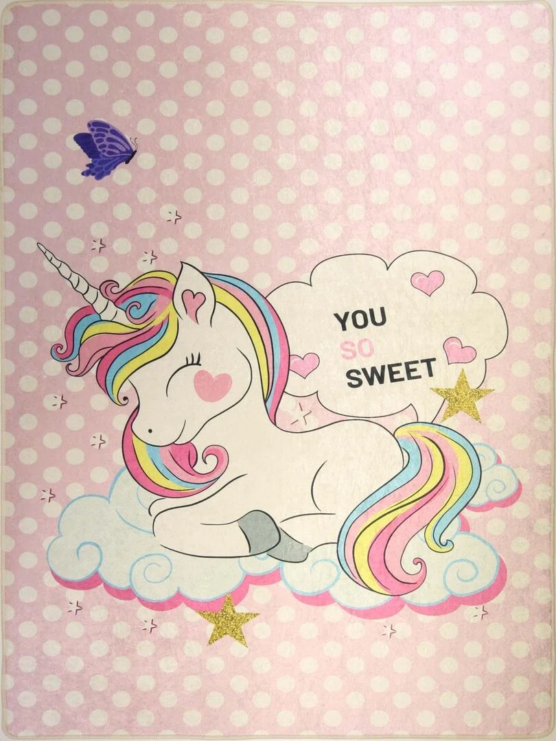 Tapis LICORNE SWEET Rose