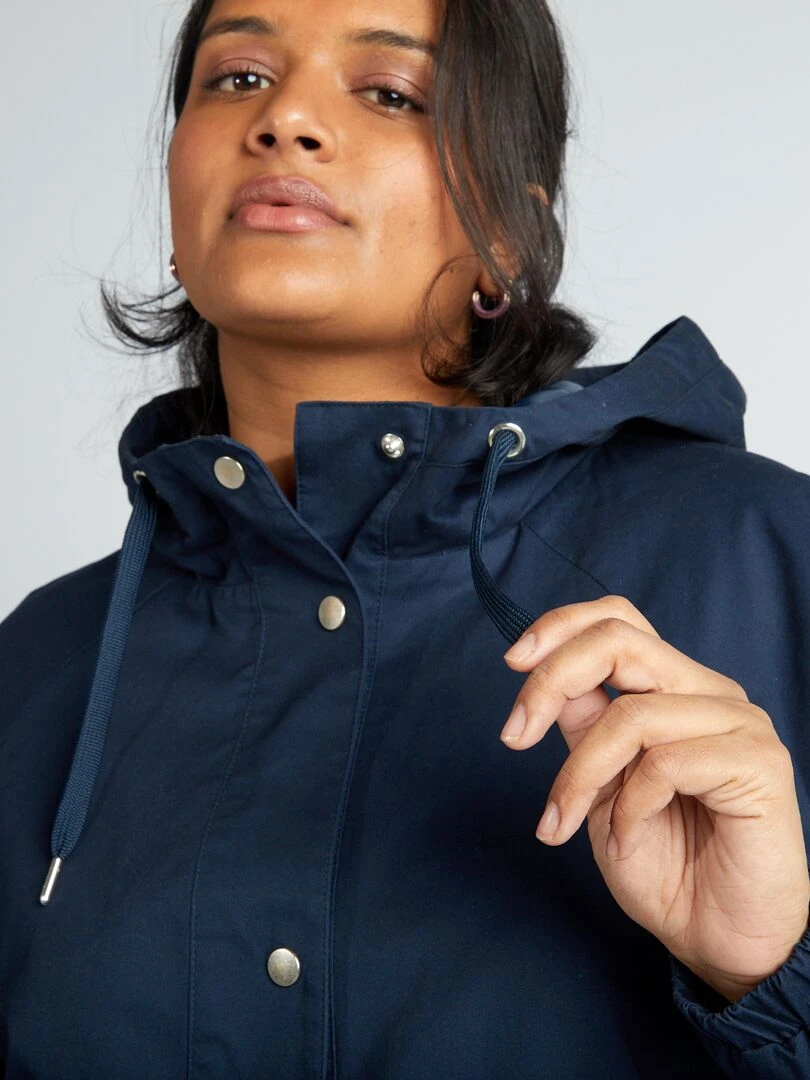 Parka à capuche   Bleu