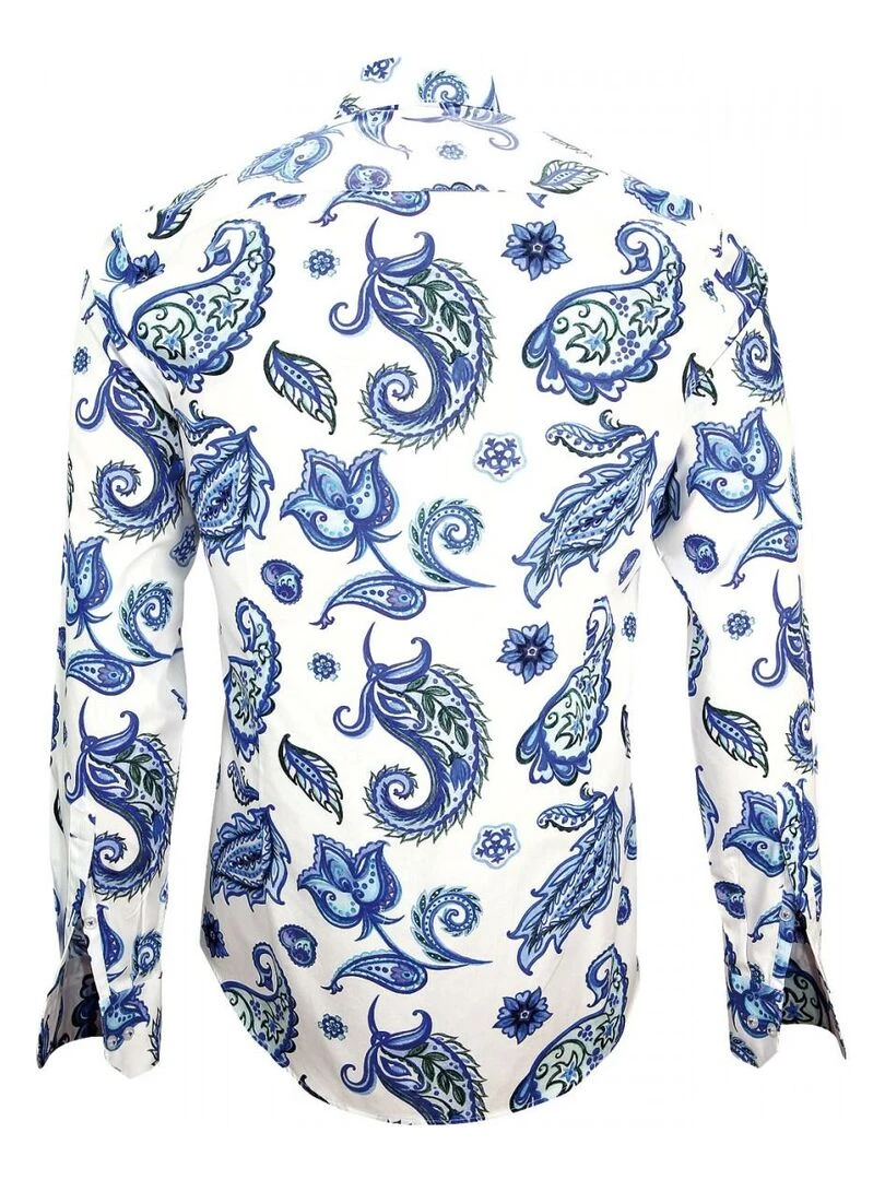 Chemise imprimée PAYSLEY Bleu