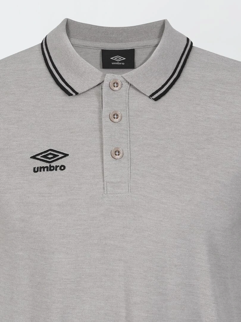 Polo 'Umbro' en piqué de coton   Gris clair