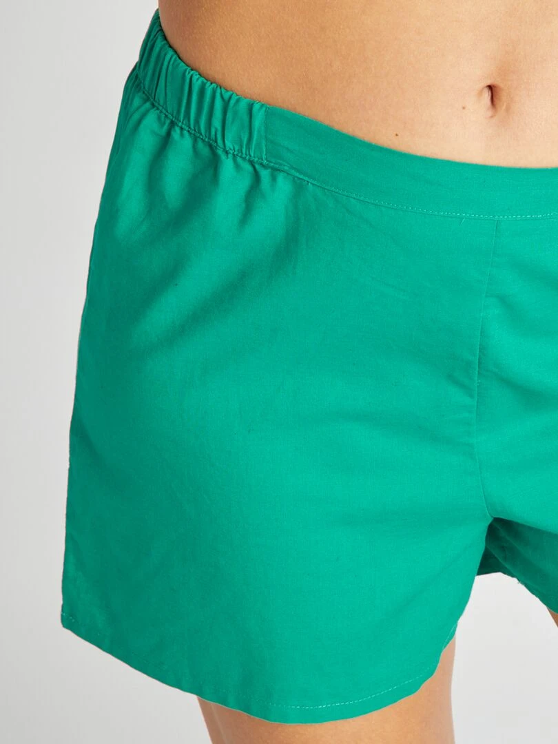 Ensemble chemise + short   2 pièces   Vert