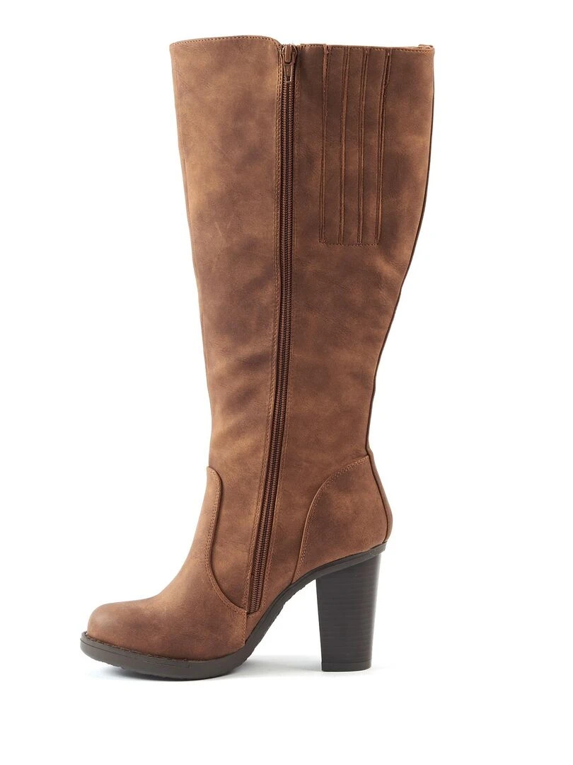 Gabylou   Bottes XL pour mollets larges   Modele Kamilla   Camel