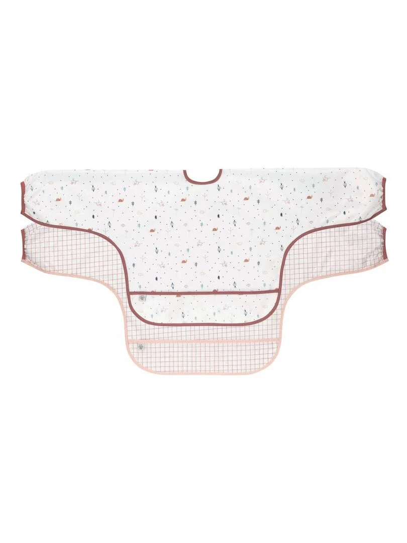 Lot de 2 bavoirs Manches longues 6 24 mois Escargot Multicolore