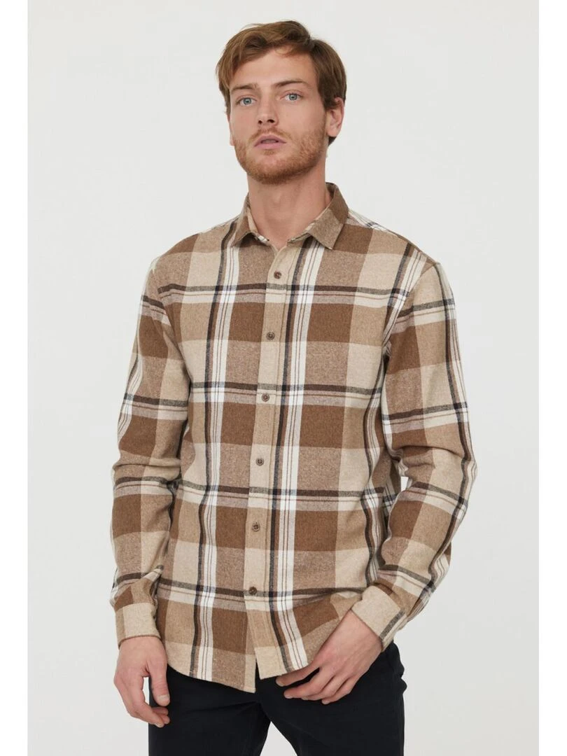 Lee Cooper Chemise manches longues coton regular DIOTE Camel