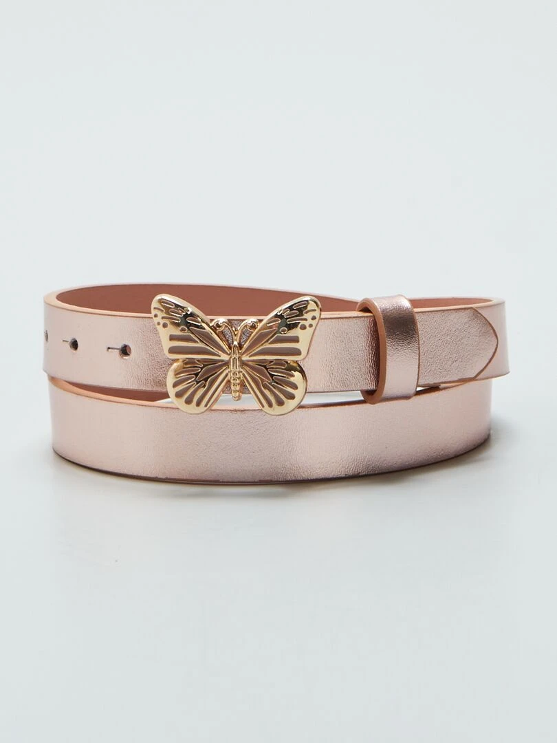 Ceinture papillon Rose