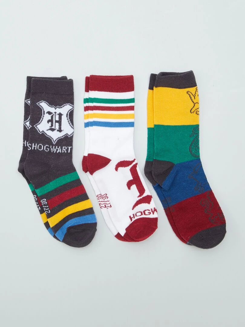 Lot de chaussettes 'Harry Potter' 3 paires Blanc