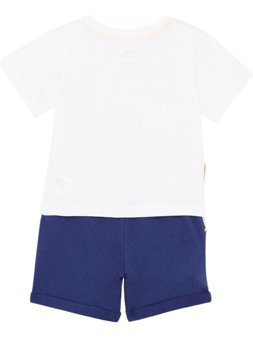 Disney Ensemble T shirt short garçon Imprimé Le Roi Lion Blanc