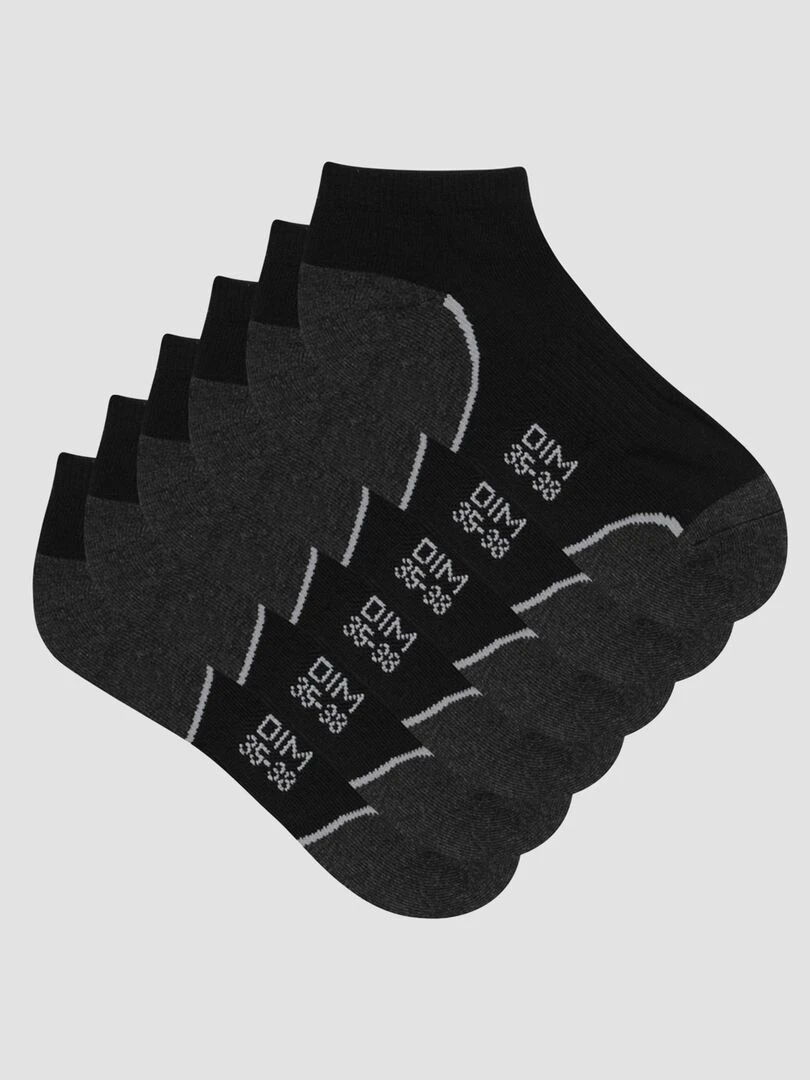 Lot de 3 paires de chaussettes courtes 'Dim' Noir