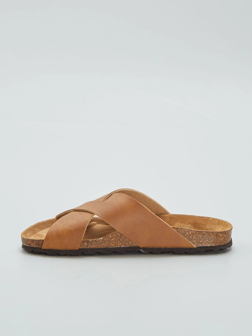 Sandales à brides croisées   Camel