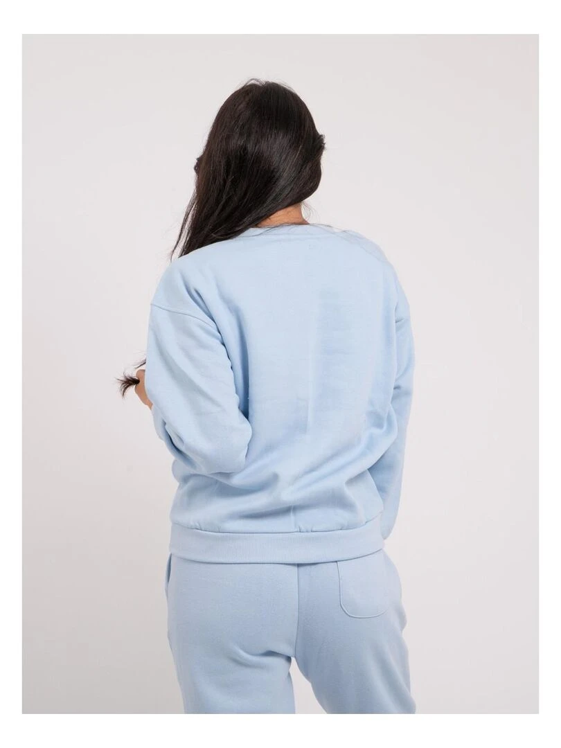 Sweatshirt col rond YORK Bleu clair