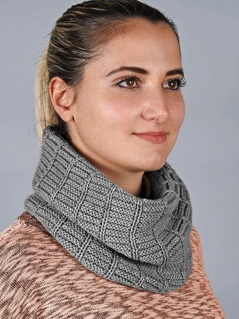 Snood Komin Made in UE Gris
