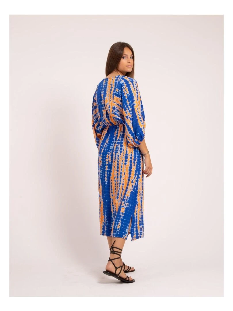 Robe longue motifs ILAZINE Bleu
