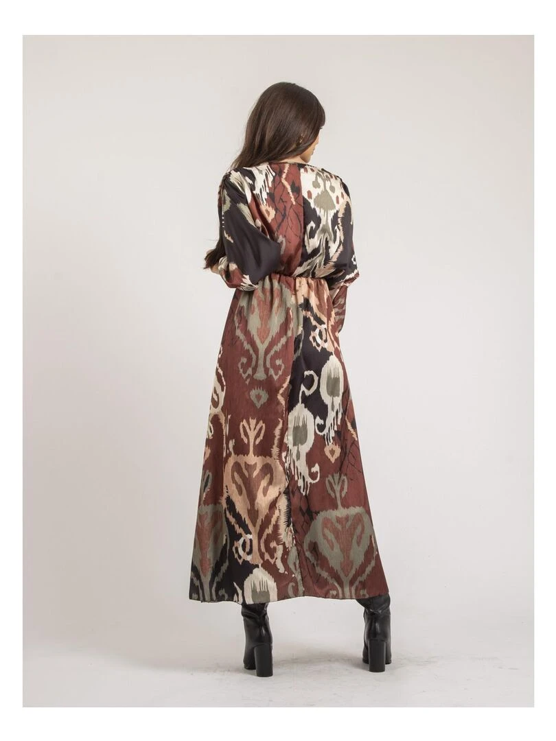 Robe longue motifs IVECA Kaki