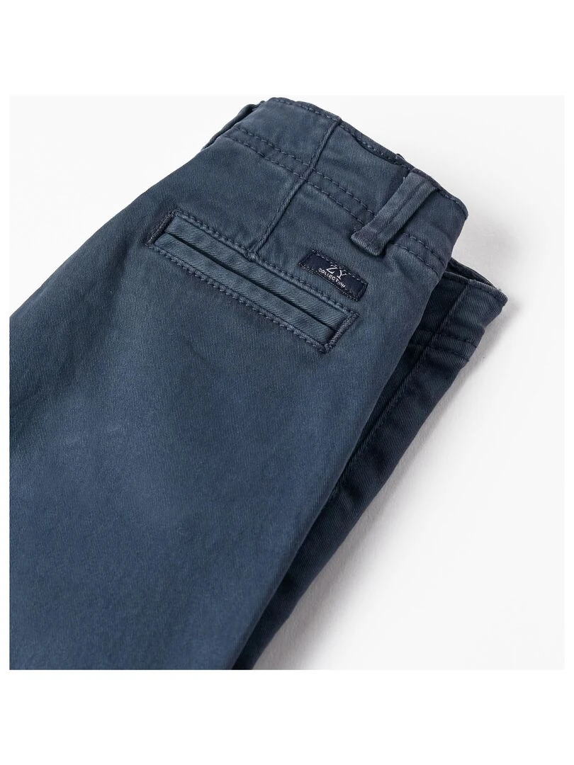 Pantalon en sergé avec bretelles pour bébé garçon  ATLANTIC COMPANY   Bleu foncé