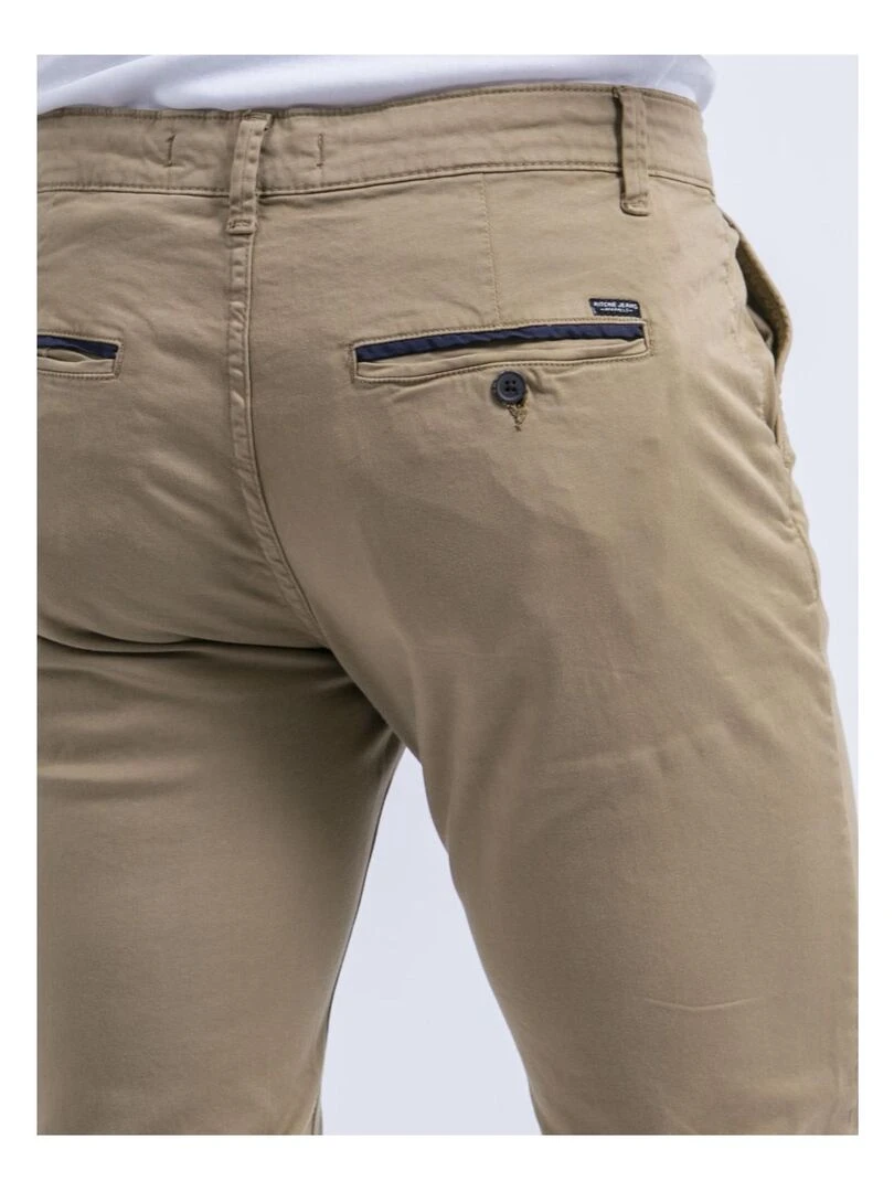 Pantalon chino coupe ajustée CARLTARO   Beige